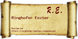 Ringhofer Eszter névjegykártya