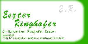 eszter ringhofer business card